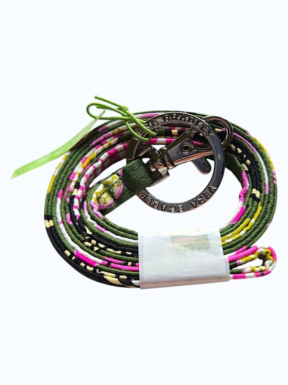 Vera Bradley Olivia Pink Cotton Lanyard Retired Pattern ID Badge Key Ring NWT